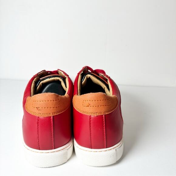 FRENCH CONNECTION SIMMON RED BLACK WHITE SNEAKER SIZE 9 NO BOX - Picture 3 of 5